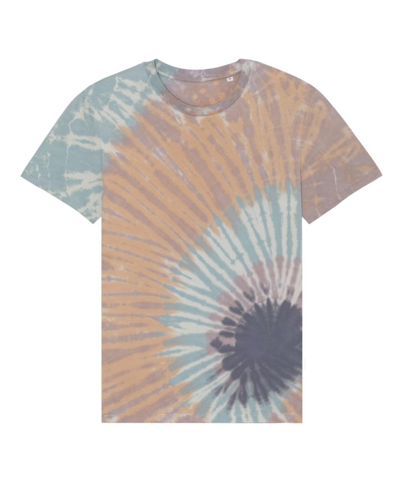 Camiseta Creator Tie and Dye Stanley Stella - Tie&Dye Teal Monstera/Lilac Petal