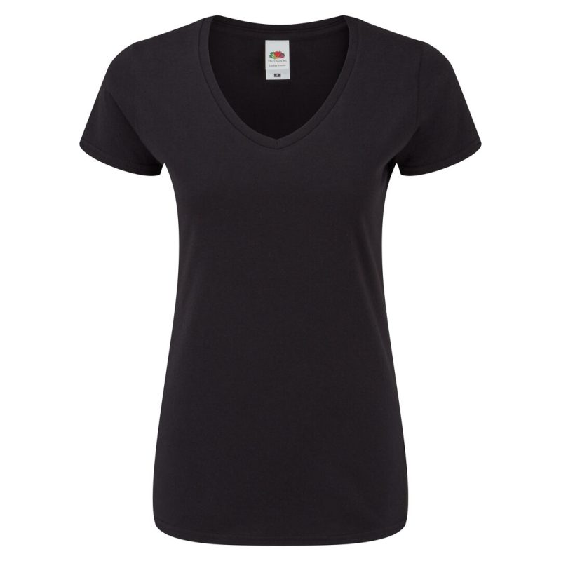 Camiseta Mujer Color Iconic V-Neck Makito - Negro