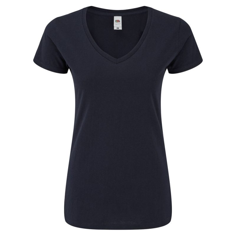 Camiseta Mujer Color Iconic V-Neck Makito - Marino Oscuro