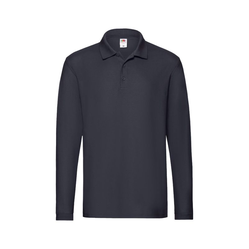 Polo Adulto Premium Long Sleeve Makito - Marino