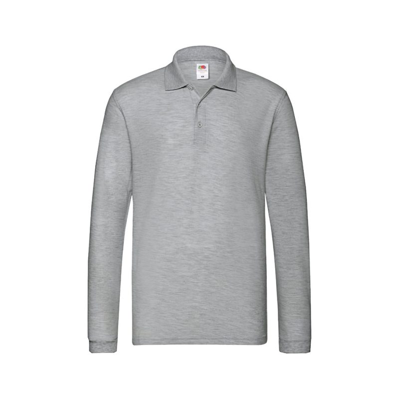 Polo Adulto Premium Long Sleeve Makito - Gris