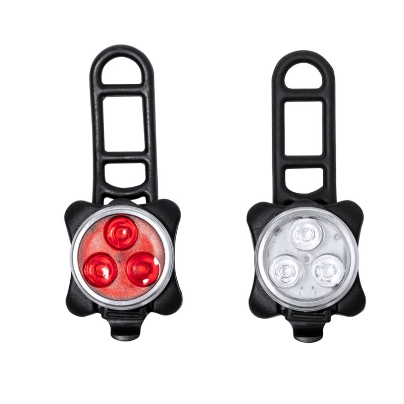 Set Luces Seguridad Bici Remko Makito - Negro