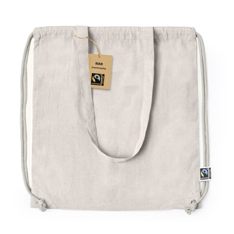 Bolsa Mochila Riak Fairtrade Makito - Natural