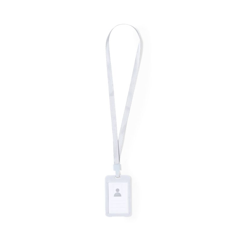 Identificador Lanyard Fleck Makito - Blanco