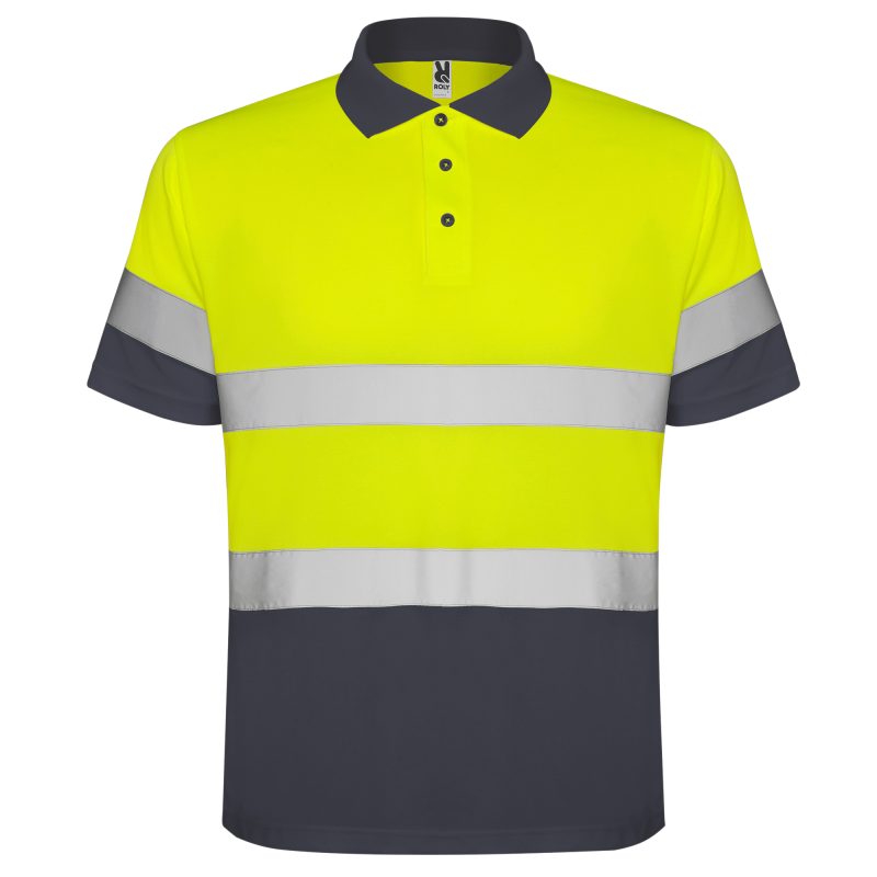 Polo Polaris Roly - Plomo/Amarillo Fluor