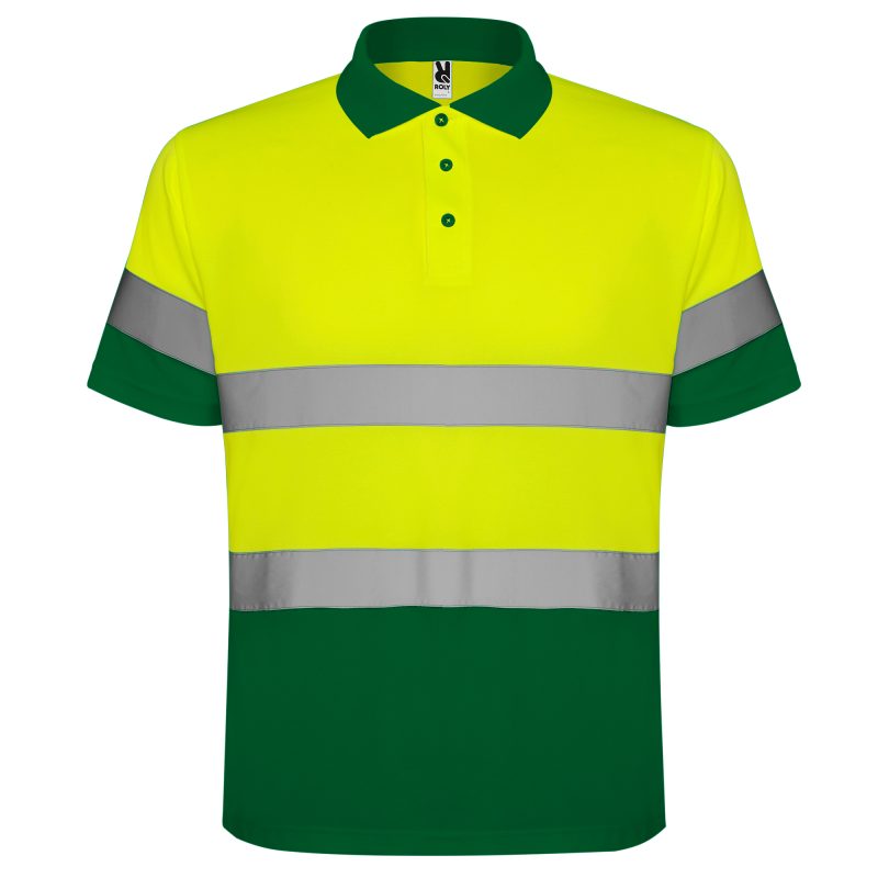 Polo Polaris Roly - Verde Jardín/Amarillo Flúor