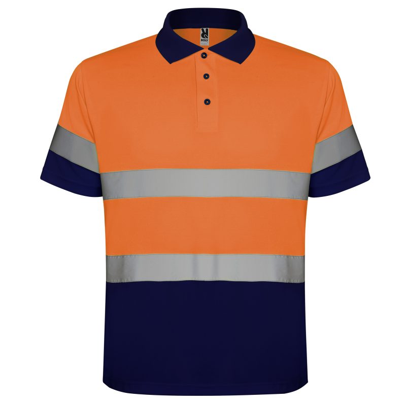 Polo Polaris Roly - Marino/Naranja Fluor