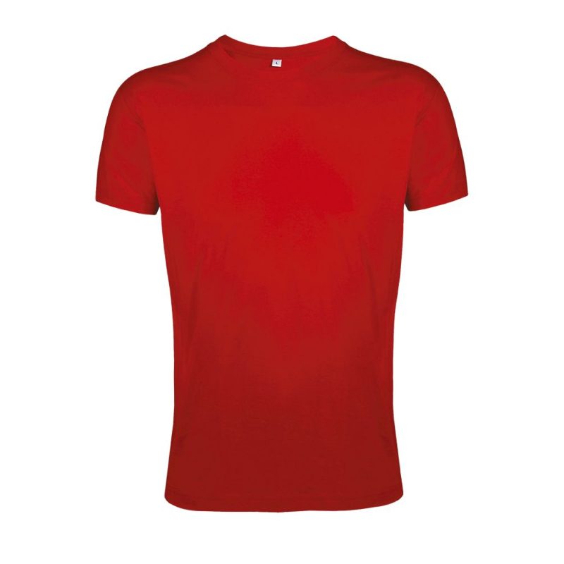 Camiseta Ajustada Hombre Cuello Redondo Regent Fit Sols - Rojo - Sols