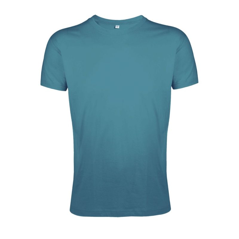Camiseta Ajustada Hombre Cuello Redondo Regent Fit Sols - Azul Duck - Sols