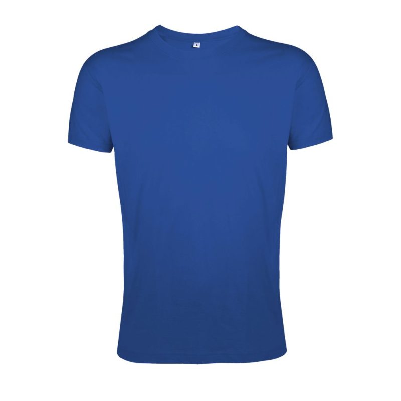 Camiseta Ajustada Hombre Cuello Redondo Regent Fit Sols - Azul Royal - Sols