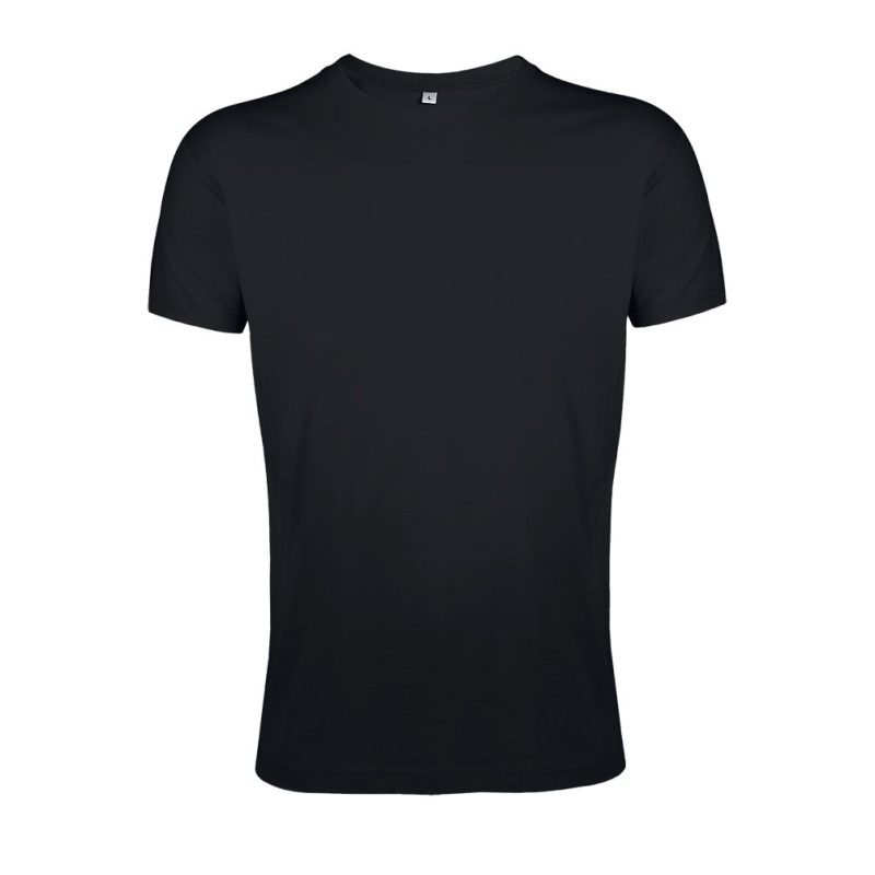 Camiseta Ajustada Hombre Cuello Redondo Regent Fit Sols - Negro Profundo - Sols