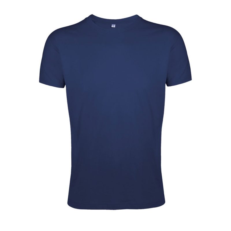 Camiseta Ajustada Hombre Cuello Redondo Regent Fit Sols - French Marino - Sols