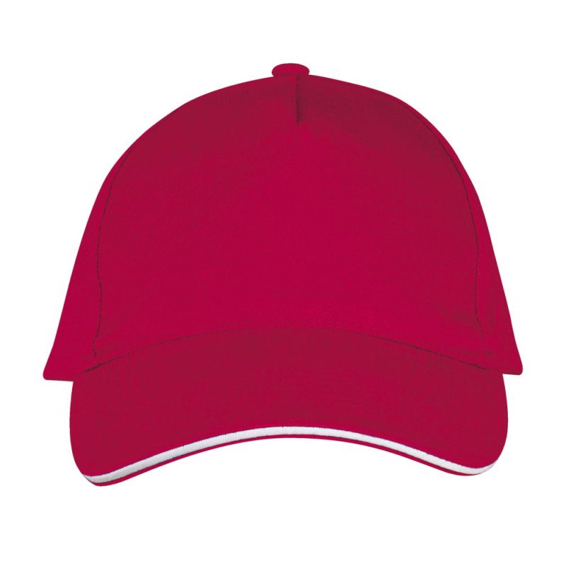 Gorra 5 Paneles Long Beach Sols - Rojo Blanco - Sols