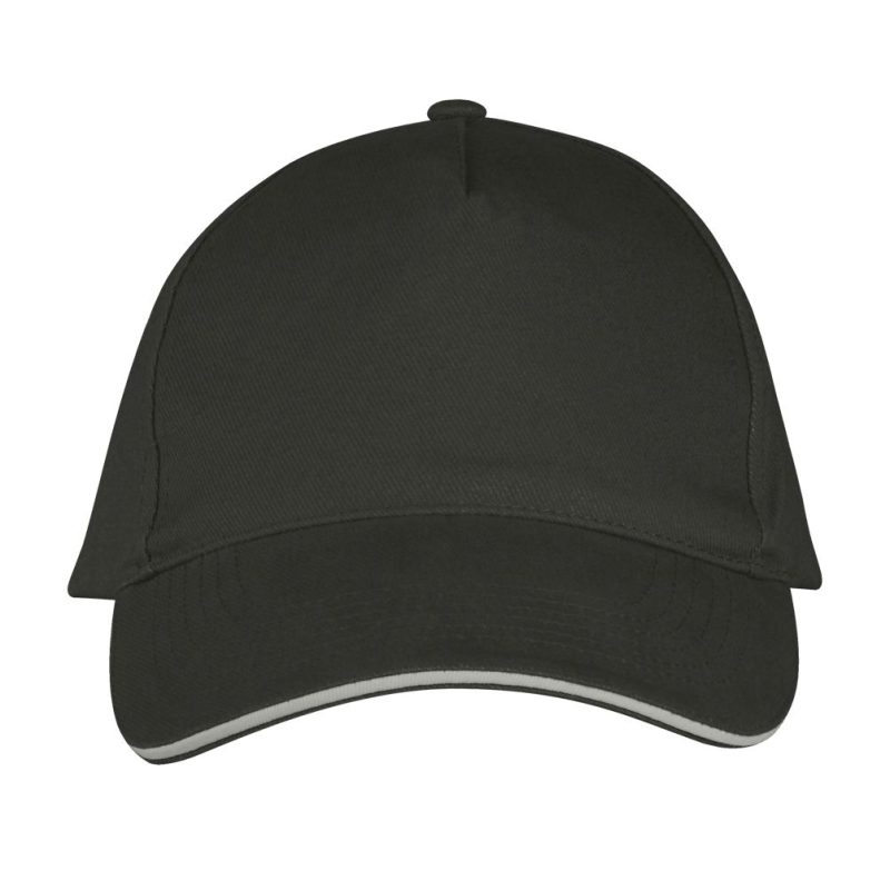 Gorra 5 Paneles Long Beach Sols - Gris Oscuro Gris Claro - Sols