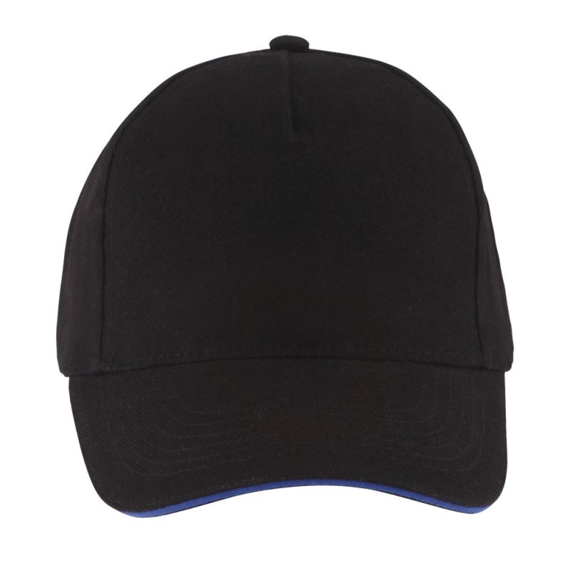 Gorra 5 Paneles Long Beach Sols - Negro Azul Royal - Sols