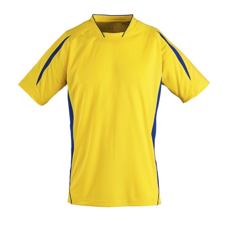 Camiseta Niño Manga Corta Maracana 2 Kids Ssl Sols - Amarillo Limon Azul Royal - Sols