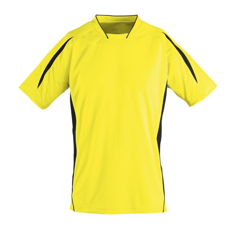 Camiseta Niño Manga Corta Maracana 2 Kids Ssl Sols - Amarillo Limon Negro - Sols