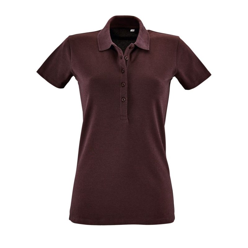 Polo Mujer Algodón - Elastano Phoenix Women Sols - Oxblood Jaspeado - Sols