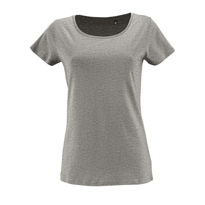 Camiseta De Manga Corta De Mujer Milo Women Sols - Gris Mezcla - Sols