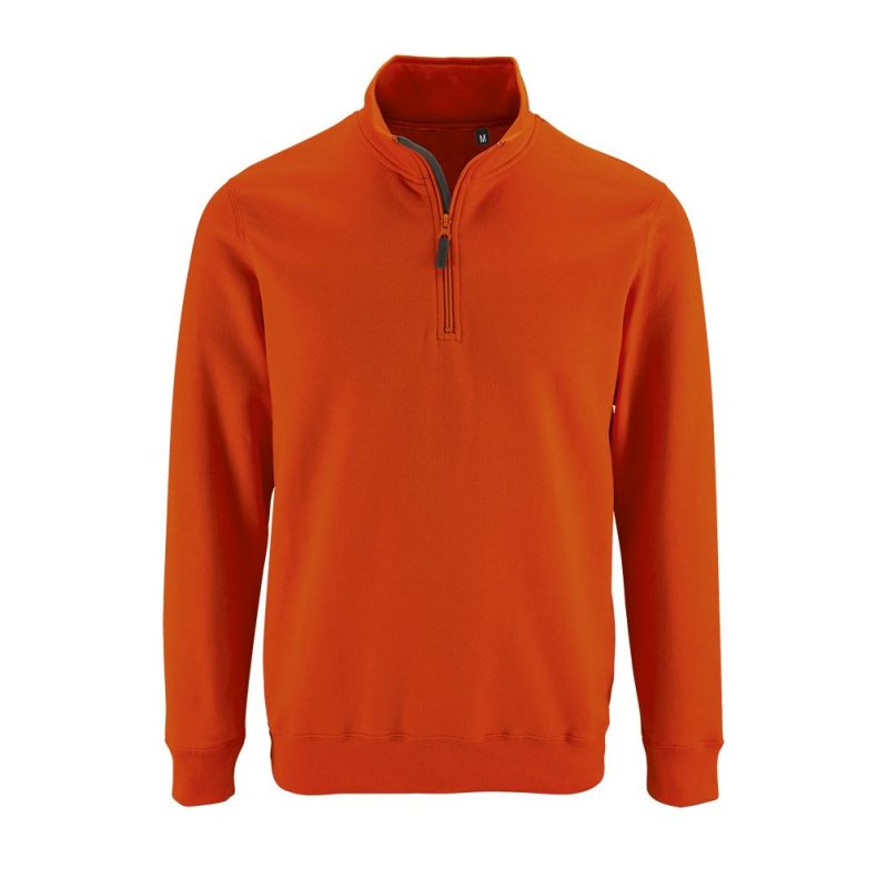 Sudadera De Hombre Con Cuello Con Cremallera Stan Sols - Naranja - Sols