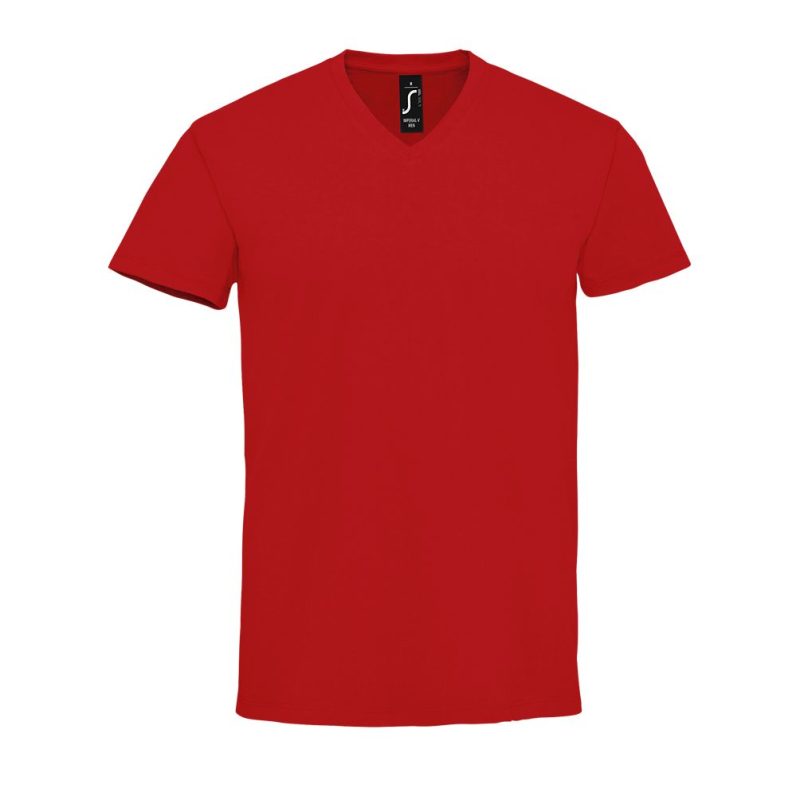 Camiseta Hombre Manga Corta Cuello Pico Imperial V Men Sols - Rojo - Sols
