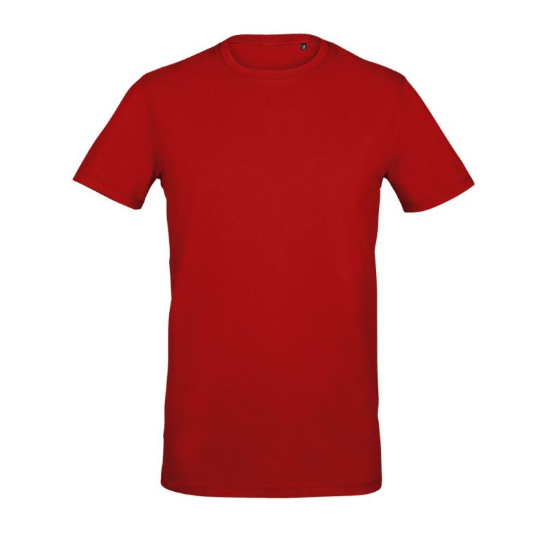 Camiseta Hombre Manga Corta Cuello Redondo Millenium Men Sols - Rojo - Sols