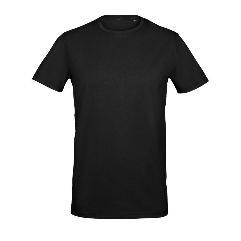 Camiseta Hombre Manga Corta Cuello Redondo Millenium Men Sols - Negro Profundo - Sols