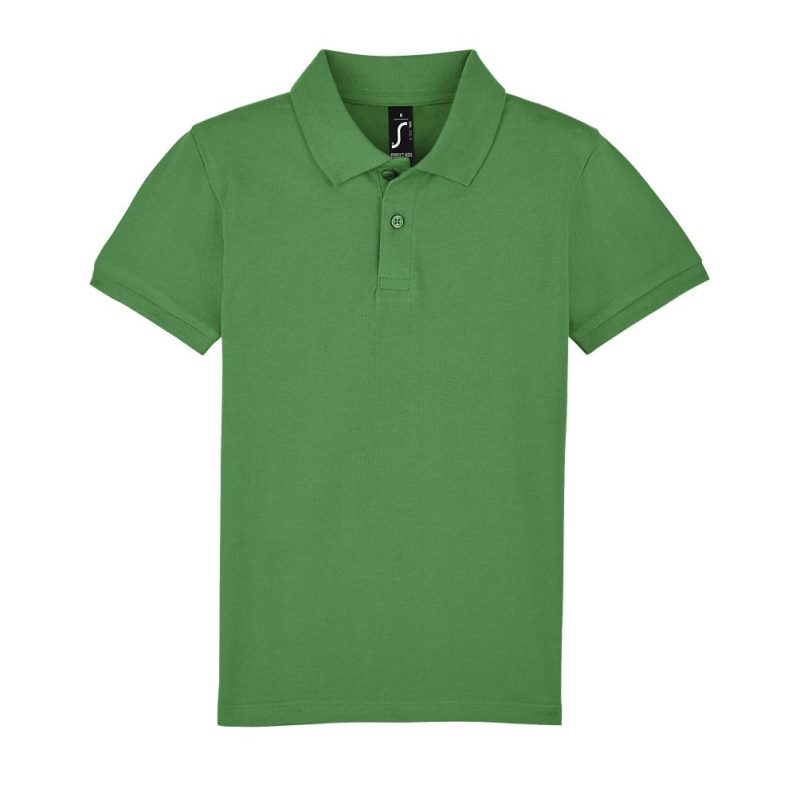 Polo Niños Manga Corta Botones Perfect Kids Sols - Verde Pradera - Sols