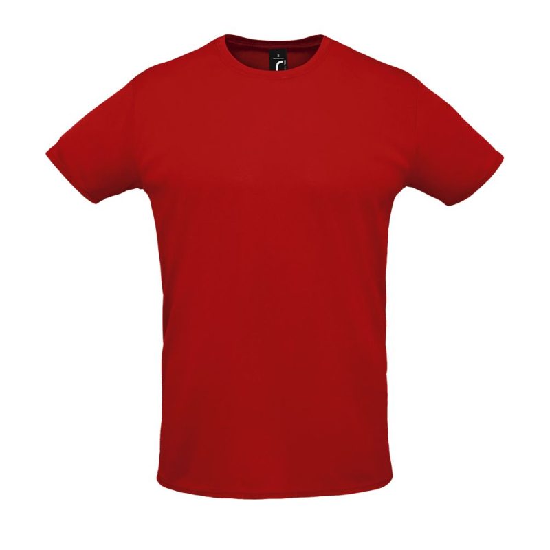 Camiseta Hombre Manga Corta Deporte Sprint Sols - Rojo - Sols