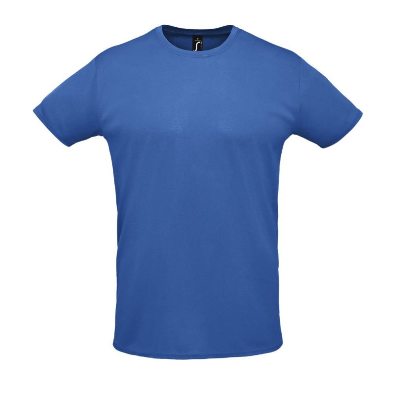 Camiseta Hombre Manga Corta Deporte Sprint Sols - Azul Royal - Sols