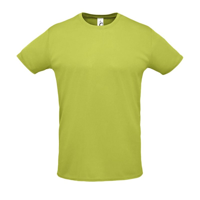 Camiseta Hombre Manga Corta Deporte Sprint Sols - Verde Manzana - Sols