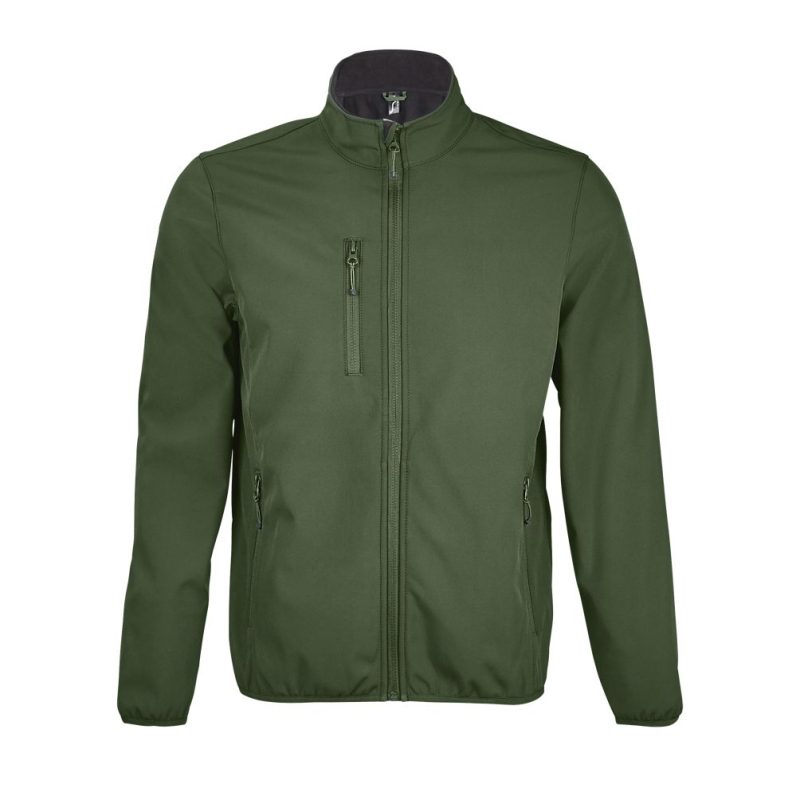 Chaqueta De Hombre Con Cremallera Softshell Radian Men Sols - Verde Bosque - Sols