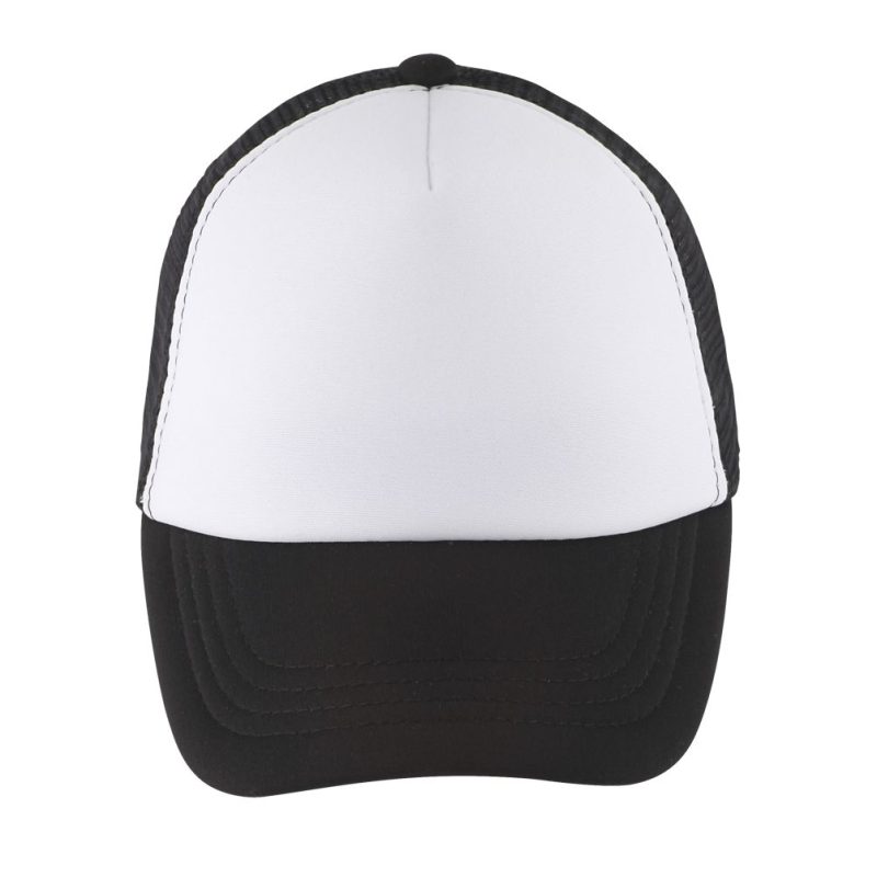 Gorra De Malla De 5 Paneles Bubble Kids Sols - Blanco Negro - Sols