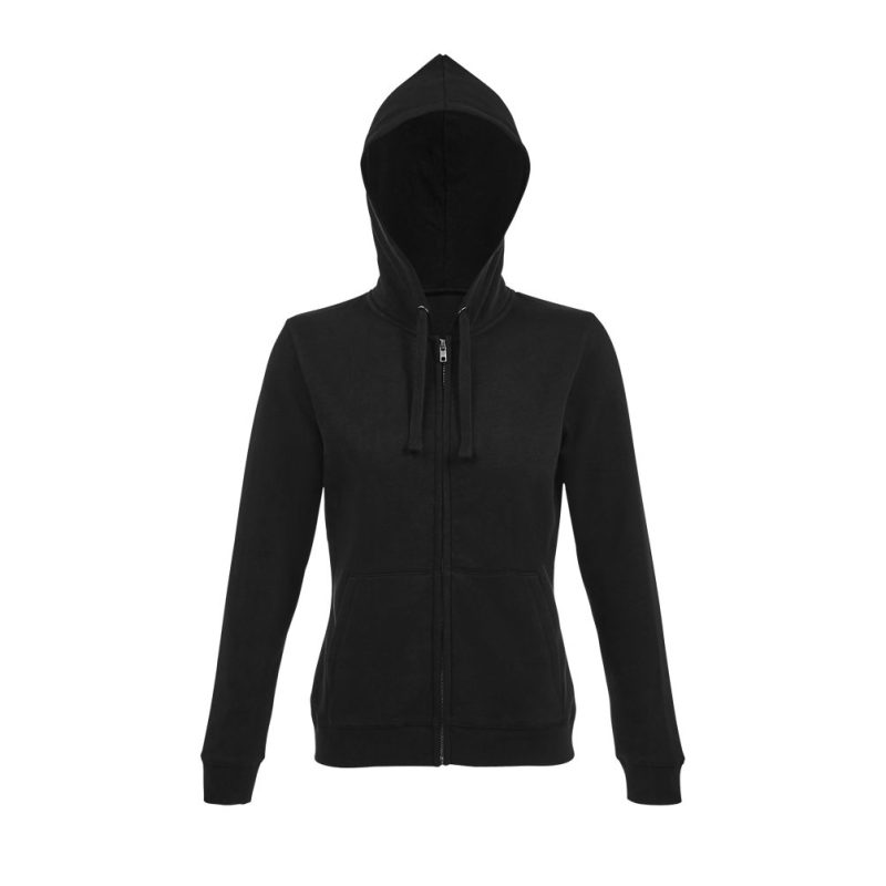 Sudadera Mujer Capucha Y Cremallera Spike Women Sols - Negro - Sols