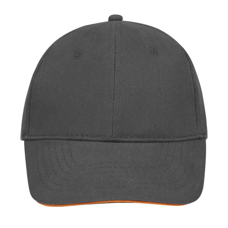 Gorra 6 Paneles Buffalo Sols - Gris Oscuro_Naranja - Sols