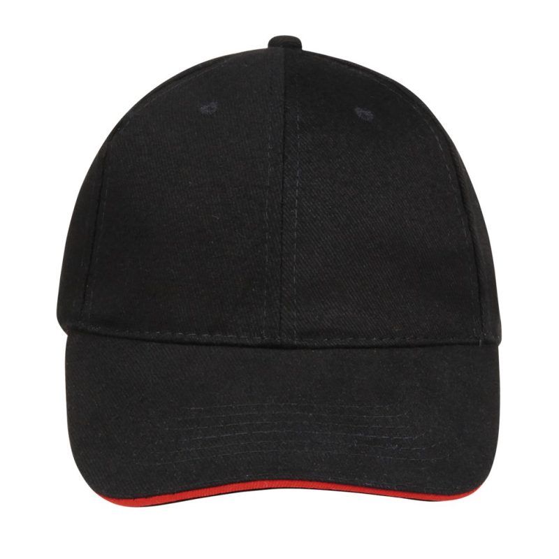 Gorra 6 Paneles Buffalo Sols - Negro Rojo - Sols