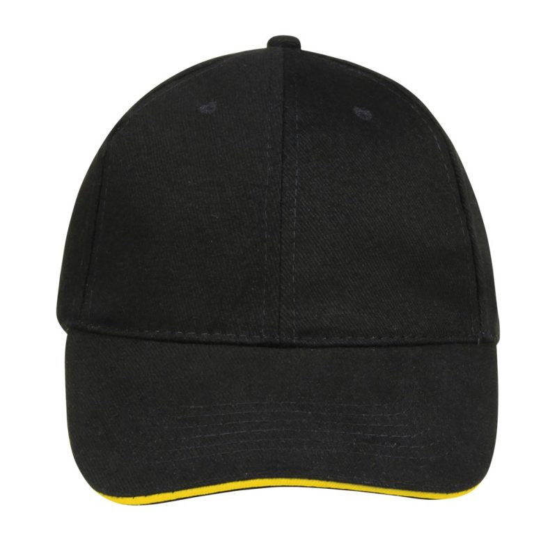 Gorra 6 Paneles Buffalo Sols - Negro Amarillo - Sols